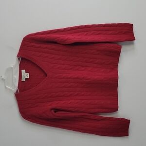 Emanuel Ungaro Red V-Neck Sweater